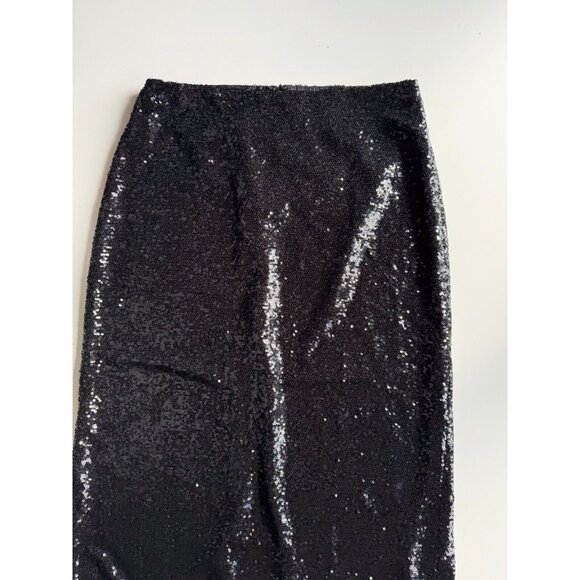 NWT GAP Black Sequin High Waisted Pencil Midi Skirt, Size S - Picture 6 of 14